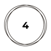 Number 4 with circles drawn around it