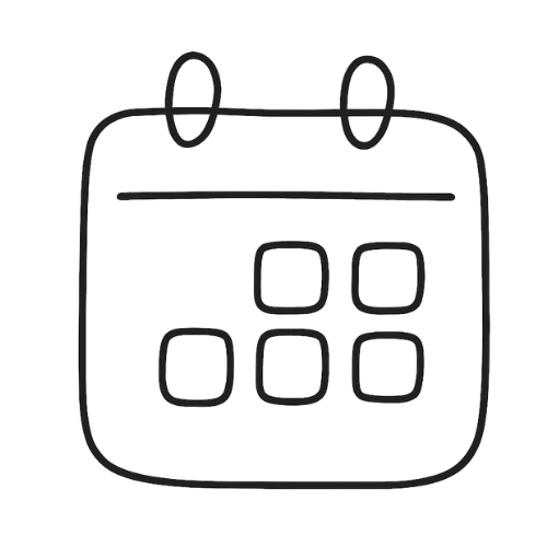 drawn icon of a calendar